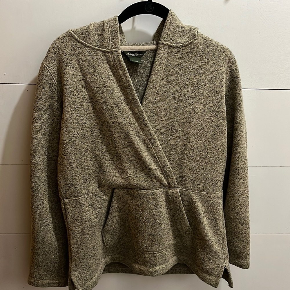 Eddie Bauer Fleece Sweater Jacket with hood